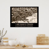 Eén Man vuilnis-Poster Poster (Keuken)