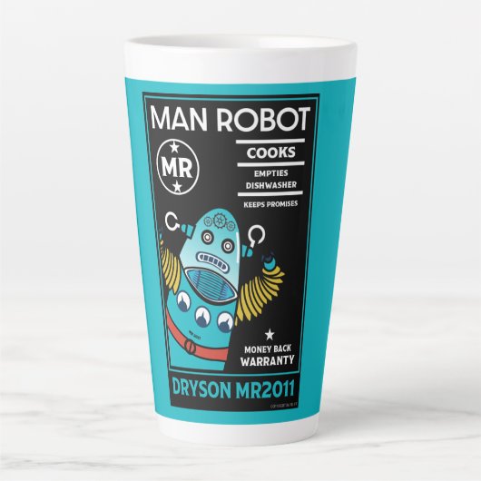 Een Man wijzigen Latte Mok (Voorkant)