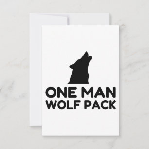 Eén Man Wolf Pack Bedankkaart