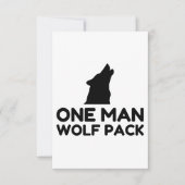 Eén Man Wolf Pack Bedankkaart (Voorkant)