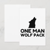Eén Man Wolf Pack Bedankkaart (Voorkant / Achterkant)