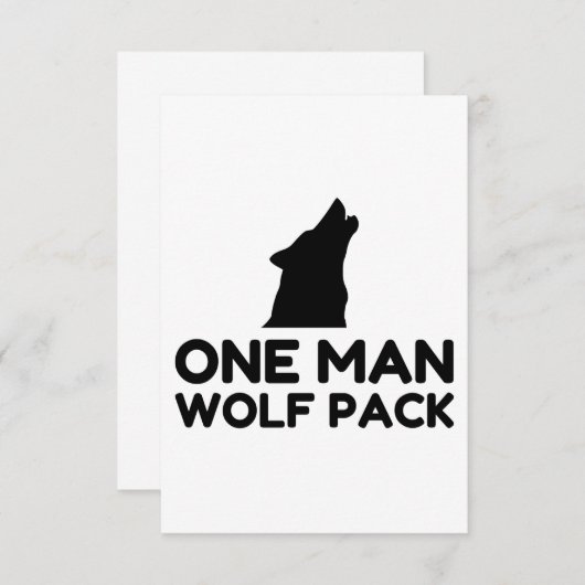 Eén Man Wolf Pack Bedankkaart (Voorkant / Achterkant)