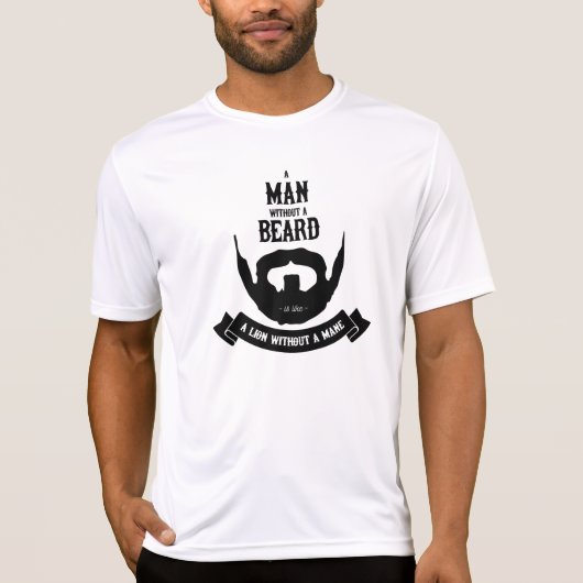 Een man zonder baard t-shirt (Voorkant)