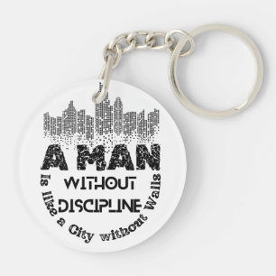 Een Man zonder discipline Acryl Sleutelhanger