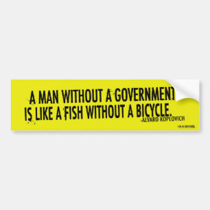EEN MAN ZONDER OVERHEID BUMPERSTICKER