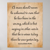 Een Man zou nooit... Inspirerend prijsopgave Poster (Voorkant)