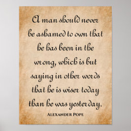 Een Man zou nooit... Inspirerend prijsopgave Poster