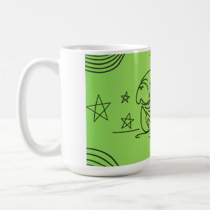 Een Manatee boho ontwerp op een koffie mok