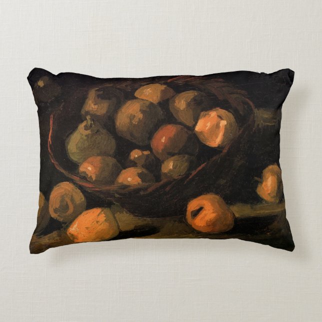 Een mand appels van Vincent van Gogh Accent Kussen (Voorkant)