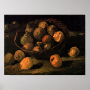 Een mand appels van Vincent van Gogh Poster