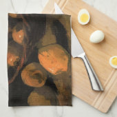Een mand appels van Vincent van Gogh Theedoek (Quarter Fold)