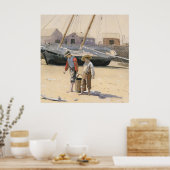 Een mand van Clams Poster (Keuken)