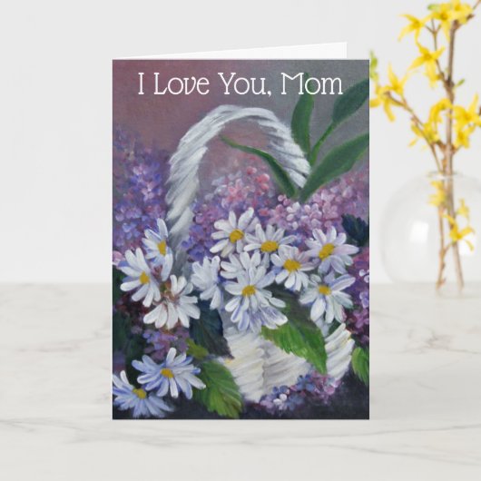 Een mand van de Kaart van het Moederdag van (Gele Bloem)