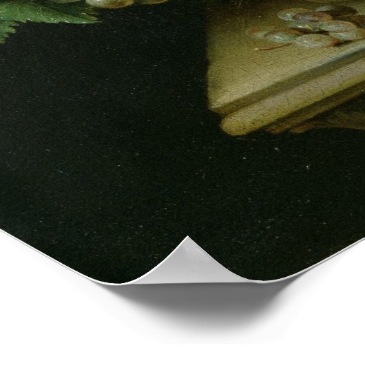 Een mand van druiven poster (Hoek)