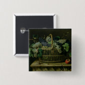 Een mand van druiven vierkante button 5,1 cm (Voorkant /achterkant)