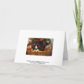 Een mand van Puppies Holiday Note Kaart (Achterkant)