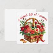 Een mand vol Romance - Valentijnsdag Kaart (Voorkant / Achterkant)