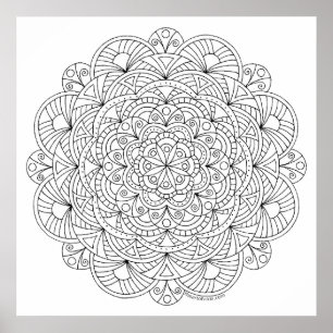 Een Mandala 010617 Volwassen kleurstof Deze Poster