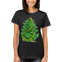Een Mandelbrot Kerstboom Met Rode & Groene Lampjes