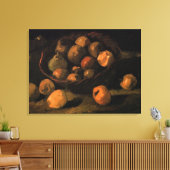 Een mandje appels van Vincent van Gogh Canvas Afdruk (Insitu (Woonkamer))