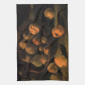 Een mandje appels van Vincent van Gogh Theedoek (Verticaal)