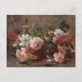 Een mandje met Rozen | Eugene Petit Briefkaart (Voorkant)