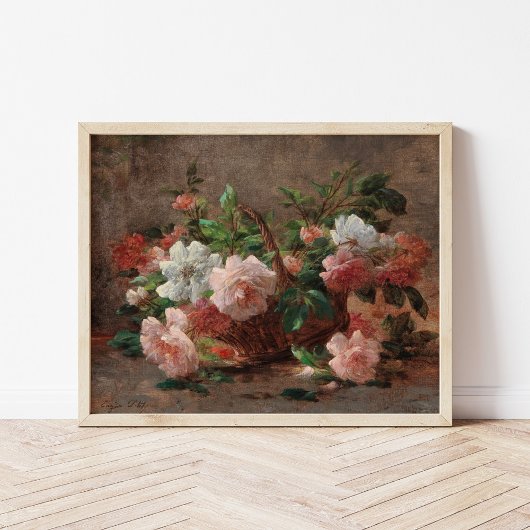 Een mandje met Rozen | Eugene Petit Poster