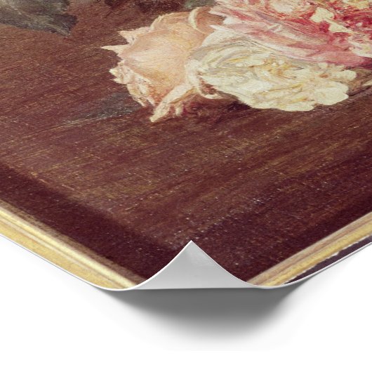 Een mandje Rozen, 1890 Poster (Hoek)