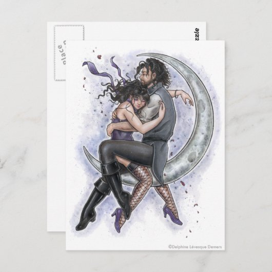 Een manier om het Briefkaart van de Moon Romantic  (Voorkant / Achterkant)