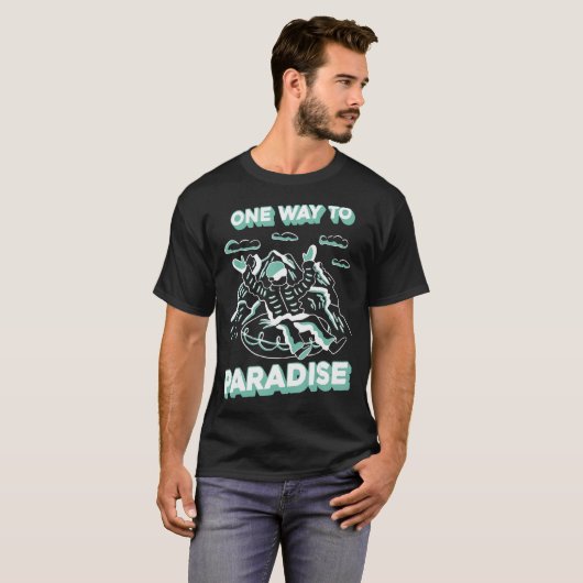 Een manier om het Paradijs Extreme Snow Ski te par T-shirt (Voorkant volledig)