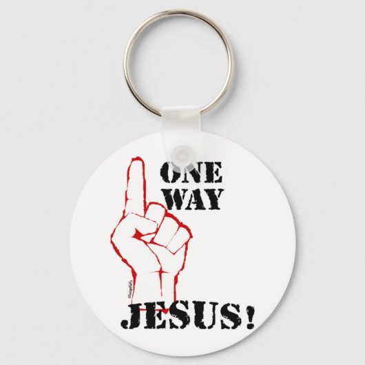 Een manier om Jezus Christelijk cadeaudesign te on Sleutelhanger (Voorkant)