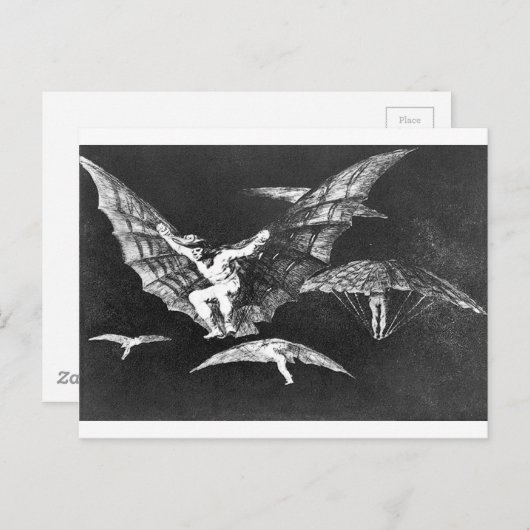 Een manier om te vliegen door Francisco Goya Briefkaart (Voorkant / Achterkant)