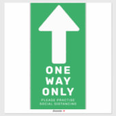 Één Manier Richting Pijl Vloer Marker Sticker (Vel)