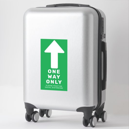 Één Manier Richting Pijl Vloer Marker Sticker (Koffer)