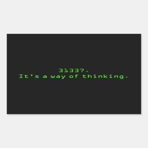 Een manier van denken rechthoekige sticker