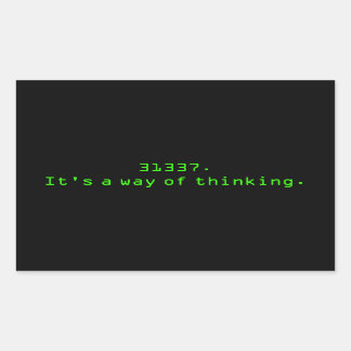 Een manier van denken rechthoekige sticker