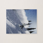 Een mannelijk snowboarder-snoeppoeder in Idaho. Legpuzzel (Horizontaal)