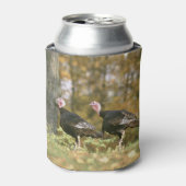 Een mannelijk Vrouw Turkije foto in Herfst Blikjeskoeler (Blikje Voorkant)