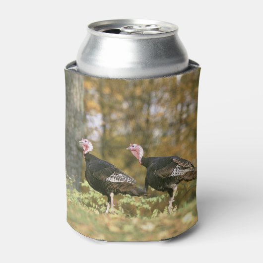 Een mannelijk Vrouw Turkije foto in Herfst Blikjeskoeler (Blikje Voorkant)