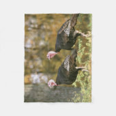 Een mannelijk Vrouw Turkije foto in Herfst Fleece Deken (Voorkant)