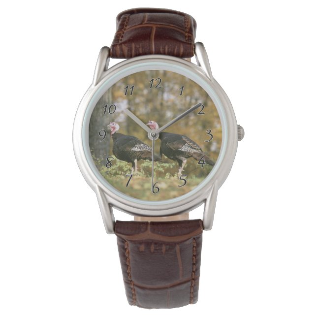 Een mannelijk Vrouw Turkije foto in Herfst Horloge (Voorkant)
