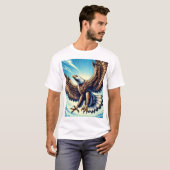 Een mannen T-shirt met het afbeelding van een ster (Voorkant volledig)