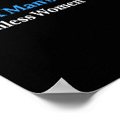 Een mannenwereld, tenzij vrouwen feministisch gend poster (Hoek)