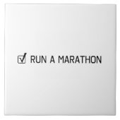 Een marathon runnen tegeltje (Voorkant)