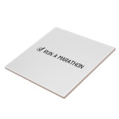 Een marathon runnen tegeltje (Zijkant)