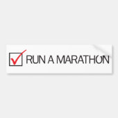 Een marathonvinkje uitvoeren bumpersticker (Voorkant)