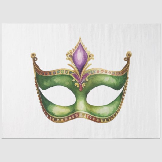 Een Mardi Gras-masker serie ontwerp 1 Tissuepapier (Voorkant)