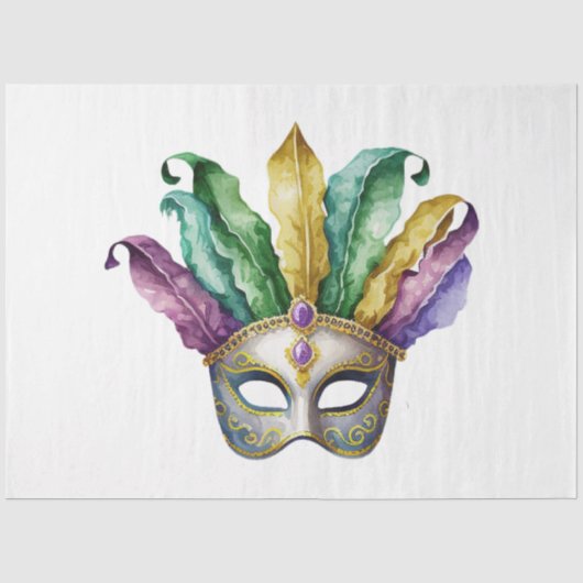 Een Mardi Gras-masker Serie Ontwerp 21 Tissuepapier (Voorkant)