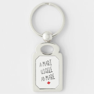 Een mari Usque en Mare Keyring, Canadese Motto Sleutelhanger