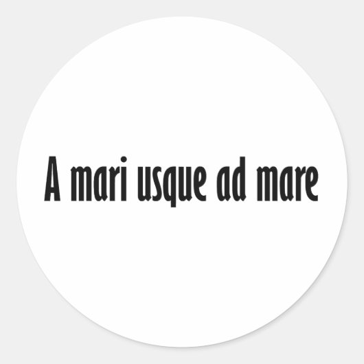 Een mari usque en merrie ronde sticker (Voorkant)